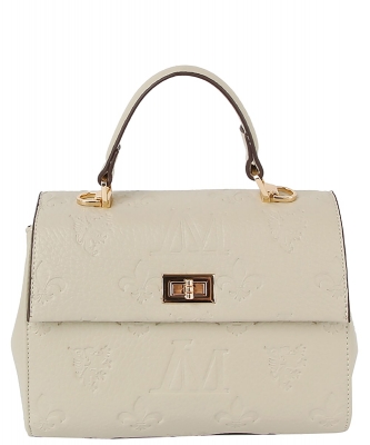 Embossed Monogram Top Handle Flap LMR002 LIGHT DUST